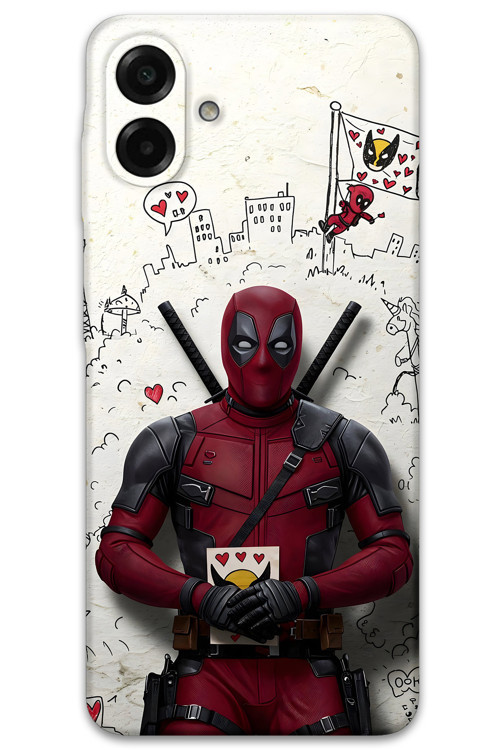 Galaxy A07 Uyumlu Deadpool Desenli Telefon Kılıfı + Ekran Koruyucu - 5927