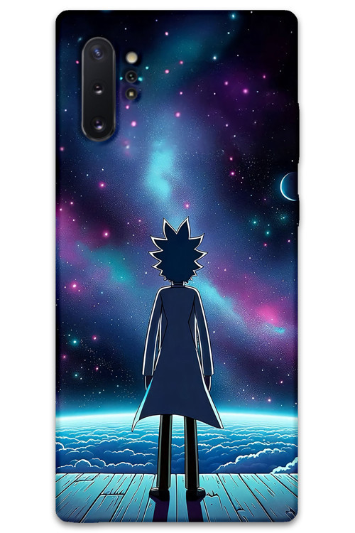 Galaxy Note 10 Plus Uyumlu Rick Desenli Telefon Kılıfı + Ekran Koruyucu - 5944
