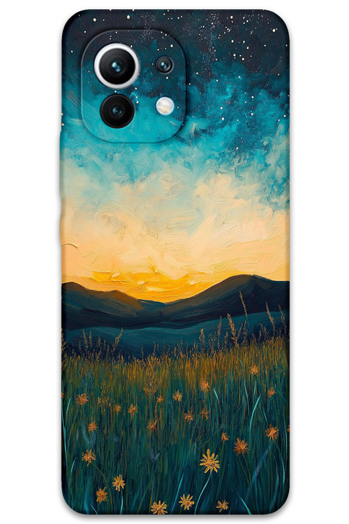 Xiaomi Mi 11 Uyumlu Uzay Desenli Telefon Kılıfı + Ekran Koruyucu - 5871