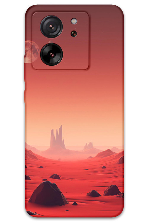 Xiaomi Mi 13T Uyumlu Uzay Desenli Telefon Kılıfı + Ekran Koruyucu - 5859