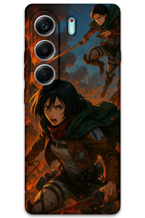 Tecno Camon 40 Pro 5G Uyumlu Anime Desenli Telefon Kılıfı + Ekran Koruyucu - 5744