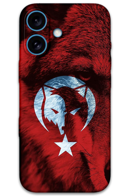 İphone 16 Uyumlu Türk Bayrağı Desenli Telefon Kılıfı + Ekran Koruyucu - 5856