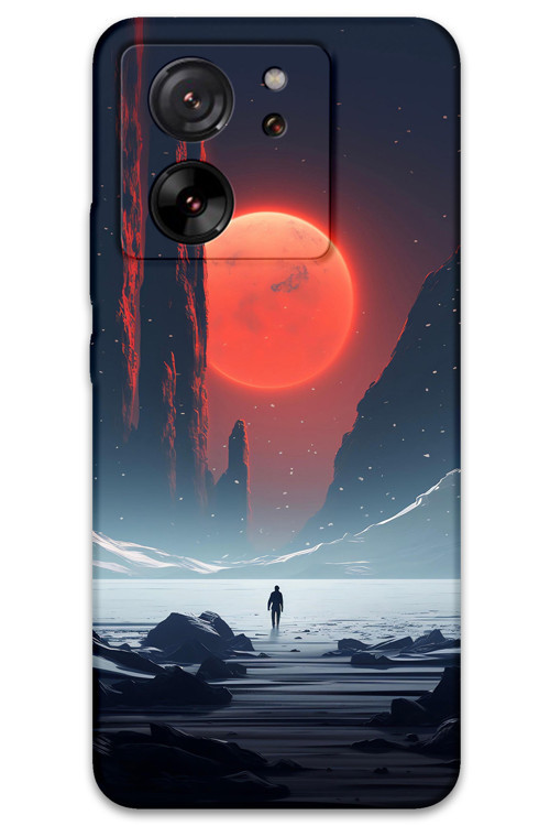 Xiaomi Mi 13T Uyumlu Uzay Desenli Telefon Kılıfı + Ekran Koruyucu - 5861