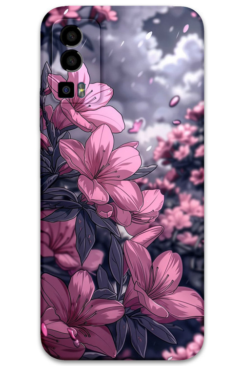 Gm 23 Uyumlu Çiçek Desenli Telefon Kılıfı + Ekran Koruyucu - 5796