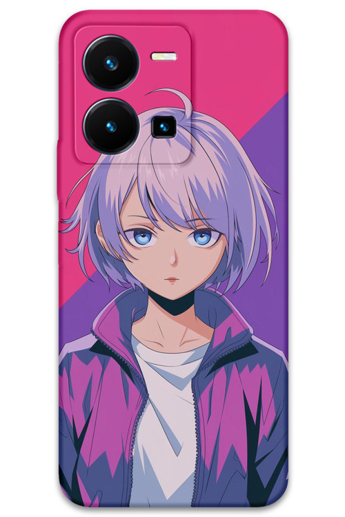 Vivo Y35 Uyumlu Anime Desenli Telefon Kılıfı + Ekran Koruyucu - 5742