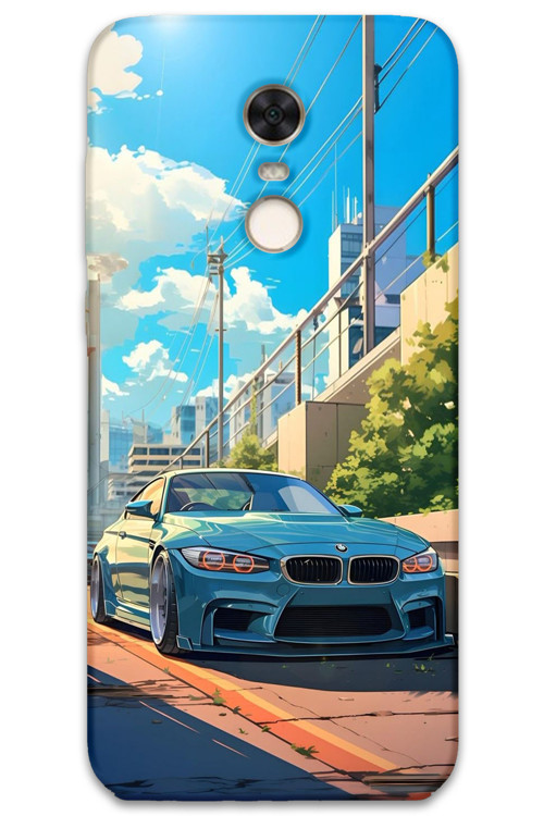 Xiaomi Redmi 5 Plus Uyumlu Araba Desenli Telefon Kılıfı + Ekran Koruyucu - 5760