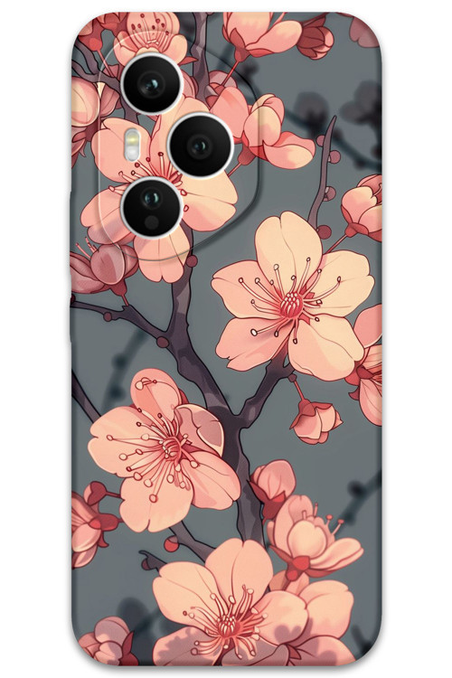 Honor 400 Pro Uyumlu Çiçek Desenli Telefon Kılıfı + Ekran Koruyucu - 5801