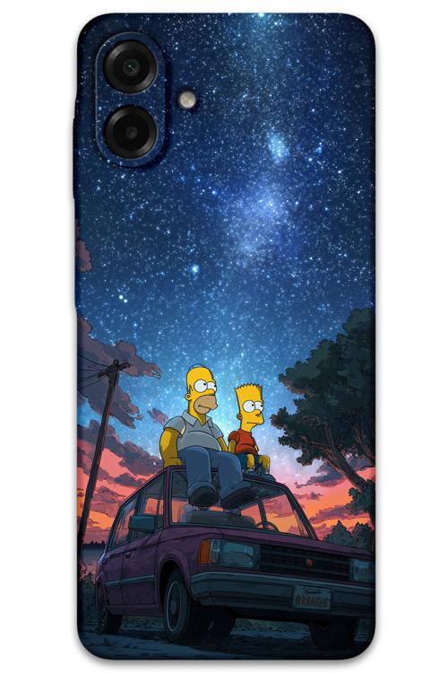 Galaxy A07 Uyumlu Simpson Desenli Telefon Kılıfı + Ekran Koruyucu - 5937