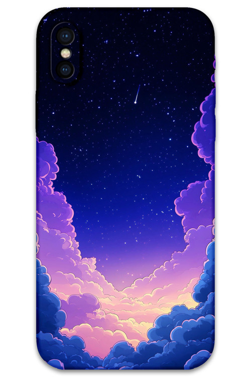 İphone Xs Uyumlu Uzay Desenli Telefon Kılıfı + Ekran Koruyucu - 5867