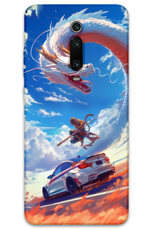 Xiaomi Mi 9T Uyumlu Araba Desenli Telefon Kılıfı + Ekran Koruyucu - 5764