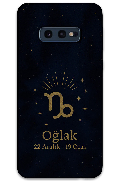 Galaxy S10E Uyumlu Oğlak Burcu Desenli Telefon Kılıfı + Ekran Koruyucu - 5777