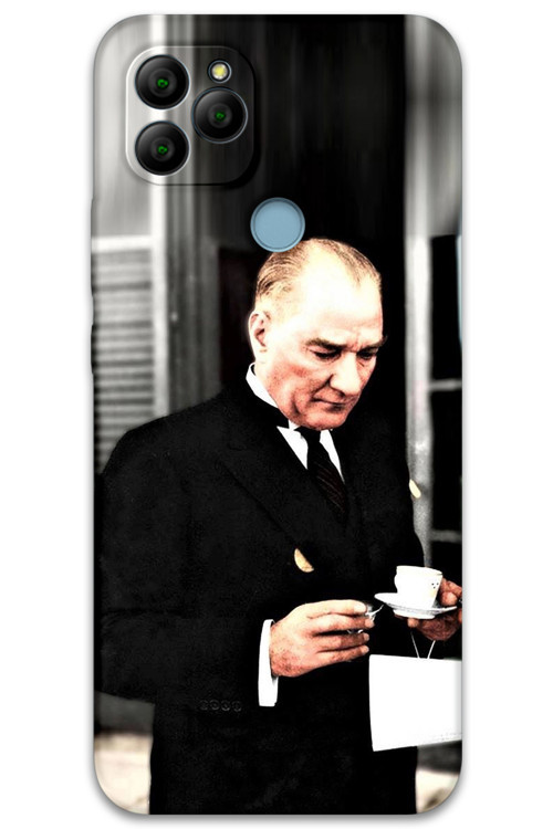 Gm 22 Uyumlu Atatürk Desenli Telefon Kılıfı + Ekran Koruyucu - 5850