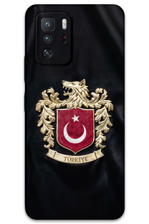 Poco X3 Gt Uyumlu Türk Desenli Telefon Kılıfı + Ekran Koruyucu - 5855