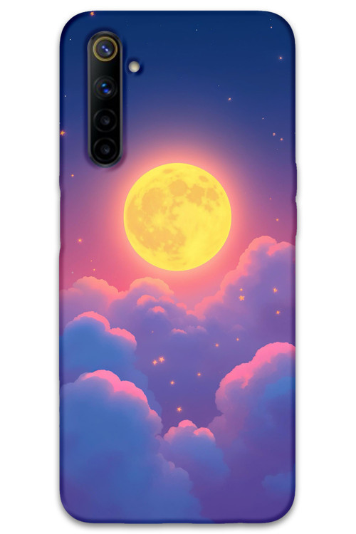 Realme 6 Uyumlu Uzay Desenli Telefon Kılıfı + Ekran Koruyucu - 5869