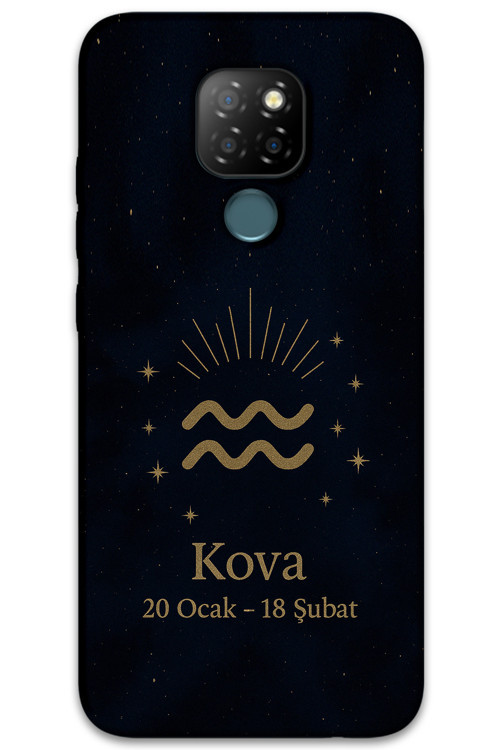 Gm 20 Uyumlu Kova Burcu Desenli Telefon Kılıfı + Ekran Koruyucu - 5778