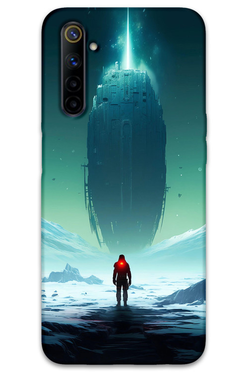 Realme 6 Uyumlu Uzay Desenli Telefon Kılıfı + Ekran Koruyucu - 5864
