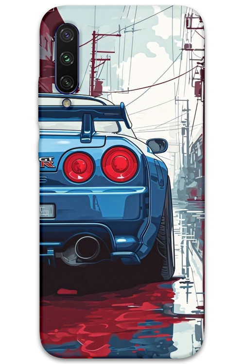 Xiaomi Mi A3 Uyumlu Araba Desenli Telefon Kılıfı + Ekran Koruyucu - 5761