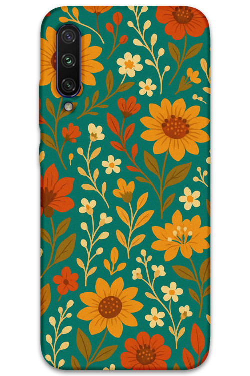 Xiaomi Mi A3 Uyumlu Çiçek Desenli Telefon Kılıfı + Ekran Koruyucu - 5786