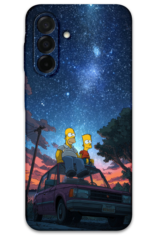 Galaxy A17 Uyumlu Simpson Desenli Telefon Kılıfı + Ekran Koruyucu - 5937