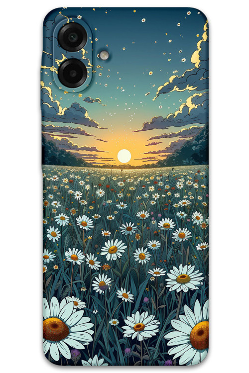 Galaxy A07 Uyumlu Çiçek Desenli Telefon Kılıfı + Ekran Koruyucu - 5792