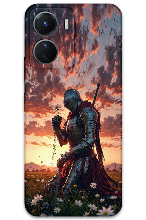 Vivo Y16 Uyumlu Retro Desenli Telefon Kılıfı + Ekran Koruyucu - 5842