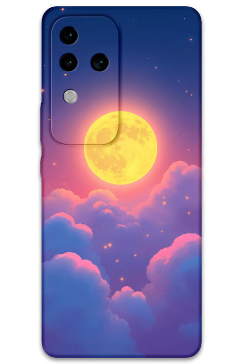 Vivo V30 Uyumlu Uzay Desenli Telefon Kılıfı + Ekran Koruyucu - 5869