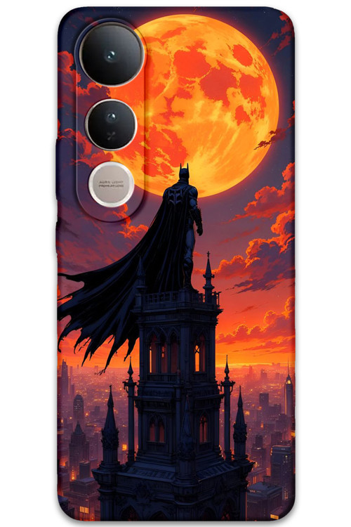 Vivo V50 Lite 4G Uyumlu Batman Desenli Telefon Kılıfı + Ekran Koruyucu - 5829
