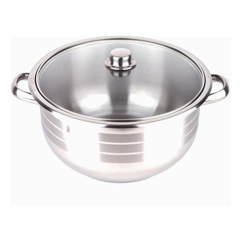 Cam Kapak Çelik Derin Tencere 30 x 20 cm