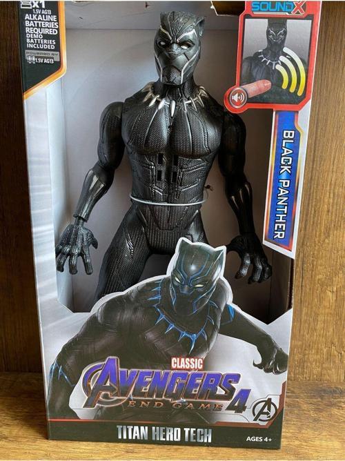 Avengers Kara Panter-Black Panter Sesli 30 Cm Figür Oyuncak Oyuncak Black Panter Figür