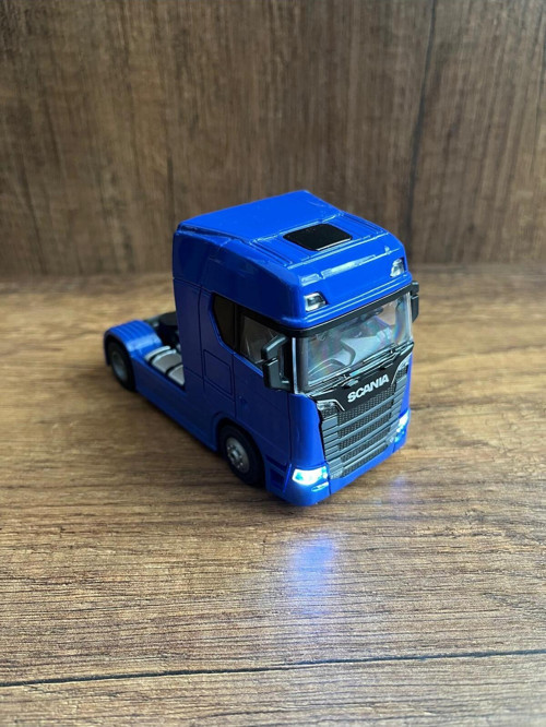 Sesli Işıklı Scania Tır R73O Oyuncak Tır Kafası Taşıyıcı 1/64 Oyuncak Tır Kafası Mavi 12 Cm