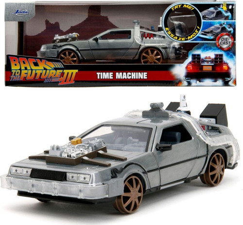 1:24 Back To The Future Geleceğe Dönüş 3 Işıklı Time Machine Zaman Makinesi Die - Cast Metal Araba