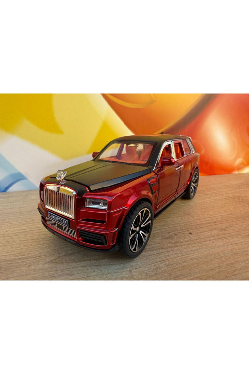 1:24 Çek Bırak Işıklı Ve Sesli Model Metal Rolls Royce Diecast Model Araba 18Cm