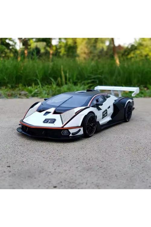 1:24 Lamborghini Scv12 Beyaz Diecast Model Araba Lamborghini Oyuncak Araba