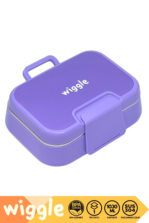 Bento 1030Ml Lunchbox Yeni Koleksiyon Tek Katlı 2 Bölmeli Paslanmaz Çelik Sefer Tası Yemek Kutusu