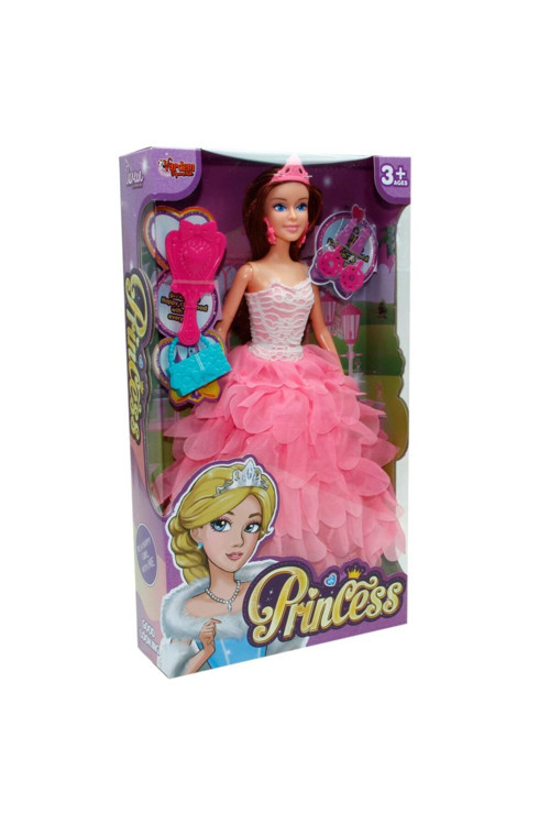 Vardem Kutulu 29Cm Aksesuarlı Prenses Bebek Oyuncak Bebek Elbiseli Aksesuarlı Prenses Bebek
