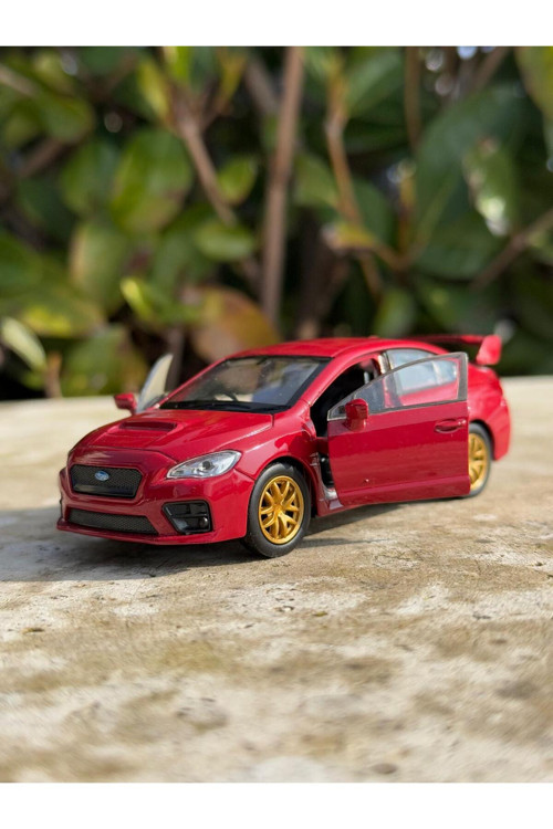 Subaru İMpreza Koleksiyon Metal Araba 12Cm Lüks Araba Kırmızı Oyuncak Araba Model Araba