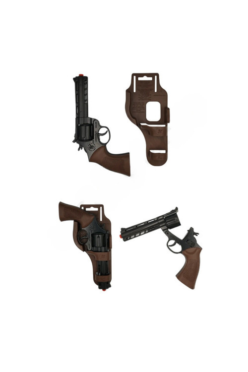 Kapsül Patlatan Tabanca Revolver Demir Silah 8 Kapsül Mantar Patlatan Tabanca Revolver Silah