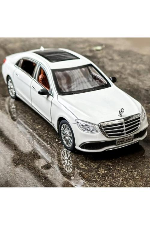 Mercedes-Benz Araba Mercedes E300L Araba 1:24 Diecast Metal Model Koleksiyon Araba Sesli Işıklı 21Cm
