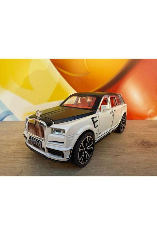 Oyuncak Metal Işıklı Ses Efektli 1:24 Rolls Royce Jeep Araba Die Cast Koleksiyonluk 18Cm