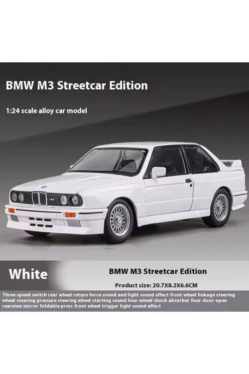 1988 Bmw 3 Serıes M3 White (E30) 1:24 Ölçek Açılan Kapılar Bmw E30 Diecast Araba