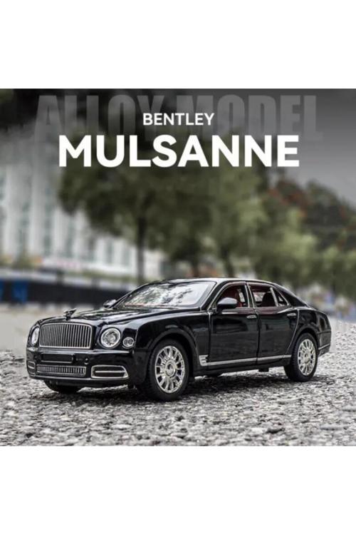 Bently Diecast Metal Model Araba Koleksiyon Araba Sesli Işıklı 21 Cm Bently Mulsanne Araba 1:24