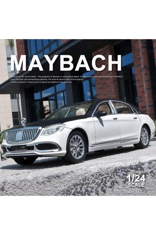 Mercedes Benz Maybach S600 Tarzı Araba 1:24 Diecast Metal Model Araba Koleksiyon Araba Sesli Işıklı