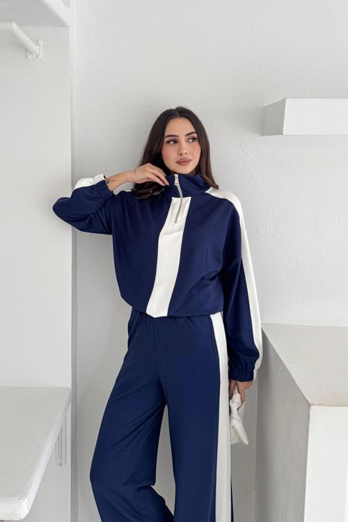 Garnili Yarım Fermuarlı Modal Takım