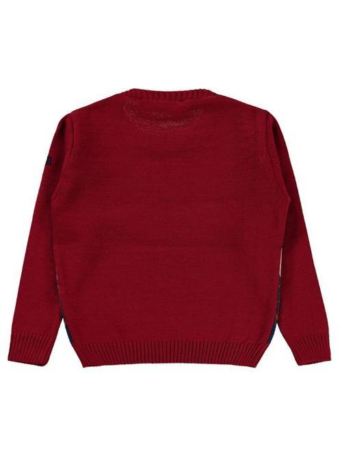 Baklava Desen 1-5 Yaş Kazak - Bordo1-2 Yaş