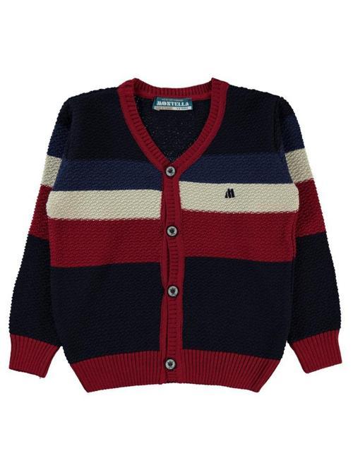 Parça Desenli Düğmeli 1-5 Yaş Hırka - Bordo1-2 Yaş