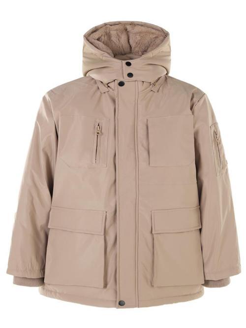 Kolu Cepli Parka 10-13 Yaş Mont - Bej 10-11 Yaş