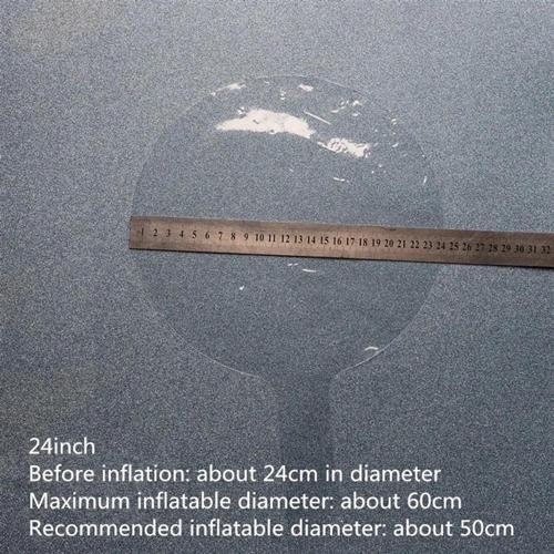 BFS   Rose Gold Renk Simli Yuvarlak Şeffaf Balon 24 İnç