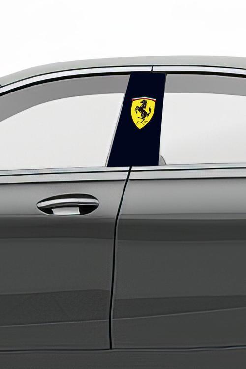 Araç Kapı Direk Kaplama Folyosu Desenli (Sağ Sol Takım) (2 Adet) - 22x50 Cm