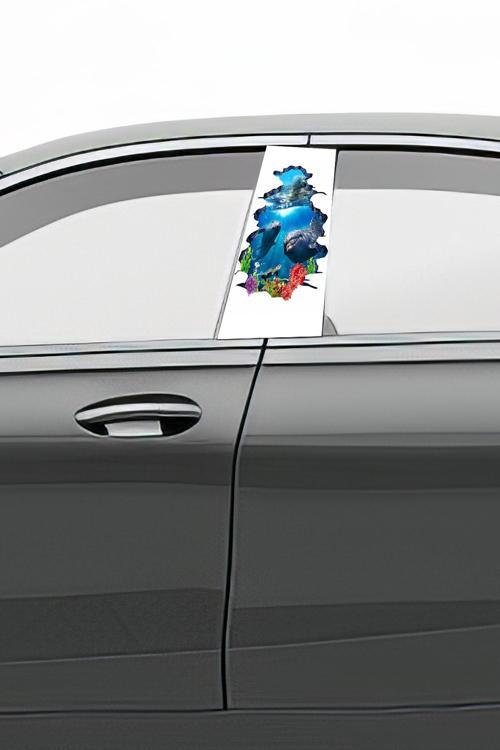 Araç Kapı Direk Kaplama Folyosu Desenli (Sağ Sol Takım) (2 Adet) - 22x50 Cm