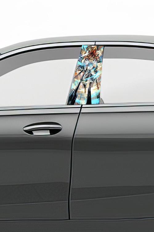 Araç Kapı Direk Kaplama Folyosu Desenli (Sağ Sol Takım) (2 Adet) - 22x50 Cm